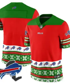 Buffalo Bills Nike 2024 Christmas Vapor Limited Jersey - Royal Blue - Image 36
