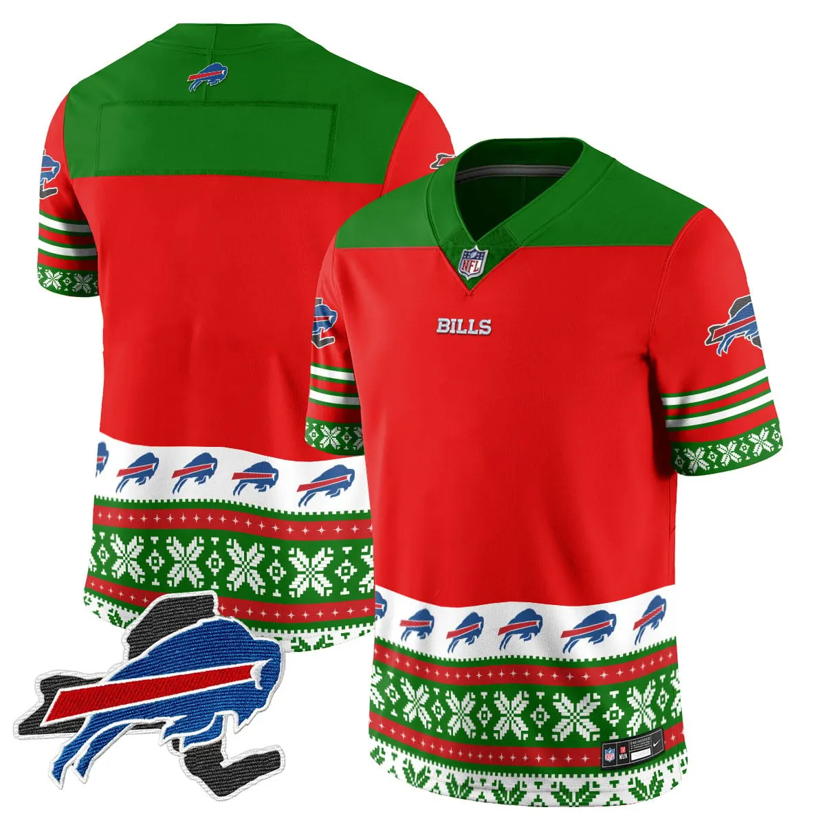 Buffalo Bills Nike 2024 Christmas Vapor Limited Jersey - Royal Blue - Image 36