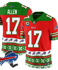 Buffalo Bills Nike 2024 Christmas Vapor Limited Jersey - Royal Blue - Image 30