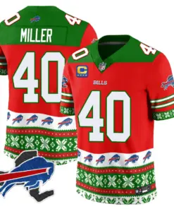 Buffalo Bills Nike 2024 Christmas Vapor Limited Jersey - Royal Blue - Image 34