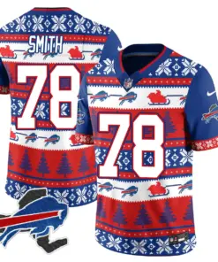 Allen Buffalo Bills Nike 2024 Christmas Vapor Limited Jersey - Red - Image 8