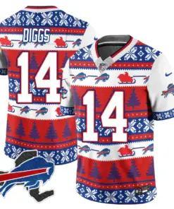 Allen Buffalo Bills Nike 2024 Christmas Vapor Limited Jersey - Red - Image 13