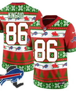 Allen Buffalo Bills Nike 2024 Christmas Vapor Limited Jersey - Red - Image 33