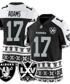 Alternative view of Las Vegas Raiders Nike 2024 Christmas Vapor Limited Jersey - White