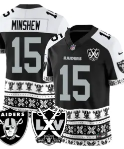 Las Vegas Raiders Nike 2024 Christmas Vapor Limited Jersey - White - Image 8