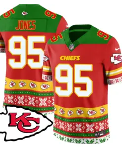 Alternative view of Kansas City Chiefs Nike 2024 Christmas Vapor Limited Jersey - Red