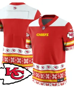 Kansas City Chiefs Nike 2024 Christmas Vapor Limited Jersey - Red - Image 10