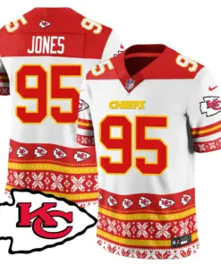 Kansas City Chiefs Nike 2024 Christmas Vapor Limited Jersey - Red - Image 18