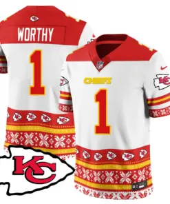 Kansas City Chiefs Nike 2024 Christmas Vapor Limited Jersey - Red - Image 20