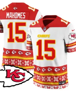 Kansas City Chiefs Nike 2024 Christmas Vapor Limited Jersey - Red - Image 19