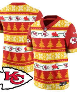 Patrick Mahomes Kansas City Chiefs Nike 2024 Christmas Vapor Limited Jersey - Red - Image 14