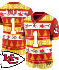 Patrick Mahomes Kansas City Chiefs Nike 2024 Christmas Vapor Limited Jersey - Red - Image 12