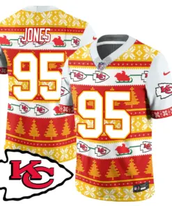 Patrick Mahomes Kansas City Chiefs Nike 2024 Christmas Vapor Limited Jersey - Red - Image 15