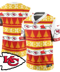 Patrick Mahomes Kansas City Chiefs Nike 2024 Christmas Vapor Limited Jersey - Red - Image 19