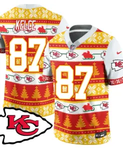 Patrick Mahomes Kansas City Chiefs Nike 2024 Christmas Vapor Limited Jersey - Red - Image 16