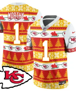 Patrick Mahomes Kansas City Chiefs Nike 2024 Christmas Vapor Limited Jersey - Red - Image 20