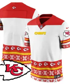 Kansas City Chiefs Nike 2024 Christmas Vapor Limited Jersey - Red - Image 21