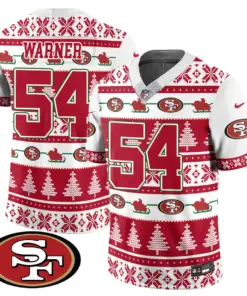 San Francisco 49ers Nike 2024 Christmas Vapor Limited Jersey - Red - Image 10