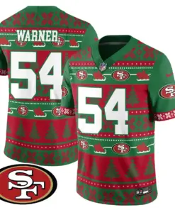 San Francisco 49ers Nike 2024 Christmas Vapor Limited Jersey - Red - Image 16