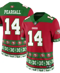 Brock Purdy San Francisco 49ers Nike 2024 Christmas Vapor Limited Jersey - Red - Image 5