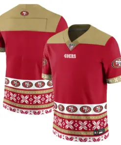 Brock Purdy San Francisco 49ers Nike 2024 Christmas Vapor Limited Jersey - Red - Image 12