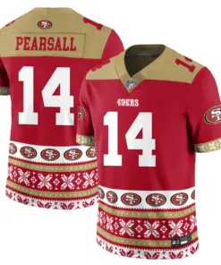 Brock Purdy San Francisco 49ers Nike 2024 Christmas Vapor Limited Jersey - Red - Image 10