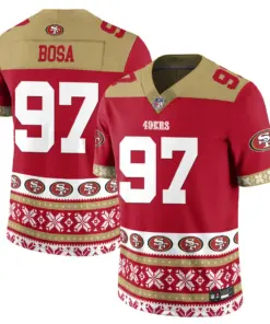 Brock Purdy San Francisco 49ers Nike 2024 Christmas Vapor Limited Jersey - Red - Image 13