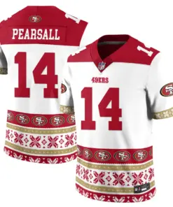 Brock Purdy San Francisco 49ers Nike 2024 Christmas Vapor Limited Jersey - Red - Image 20