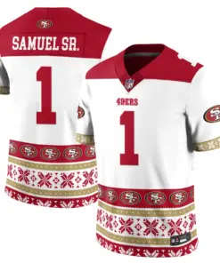 Brock Purdy San Francisco 49ers Nike 2024 Christmas Vapor Limited Jersey - Red - Image 22