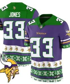 Minnesota Vikings Nike 2024 Christmas Vapor Limited Jersey - Purple - Image 3