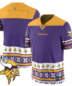 Minnesota Vikings Nike 2024 Christmas Vapor Limited Jersey - Purple - Image 9