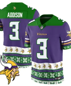 Minnesota Vikings Nike 2024 Christmas Vapor Limited Jersey - Purple