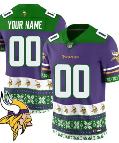 Minnesota Vikings Nike 2024 Christmas Vapor Limited Jersey - Purple - Image 6