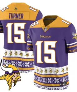 Minnesota Vikings Nike 2024 Christmas Vapor Limited Jersey - Purple - Image 10