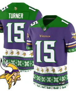 Minnesota Vikings Nike 2024 Christmas Vapor Limited Jersey - Purple - Image 5