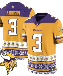Minnesota Vikings Nike 2024 Christmas Vapor Limited Jersey - Purple - Image 19
