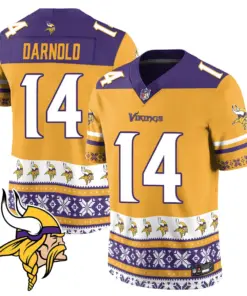 Minnesota Vikings Nike 2024 Christmas Vapor Limited Jersey - Purple - Image 20
