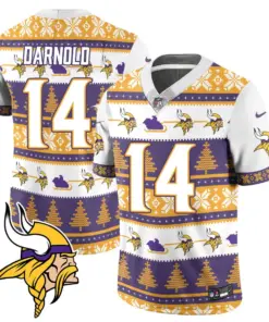 Justin Jefferson Minnesota Vikings Nike 2024 Christmas Vapor Limited Jersey - Red - Image 7