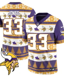 Justin Jefferson Minnesota Vikings Nike 2024 Christmas Vapor Limited Jersey - Red - Image 19