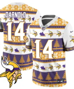 Justin Jefferson Minnesota Vikings Nike 2024 Christmas Vapor Limited Jersey - Red - Image 24