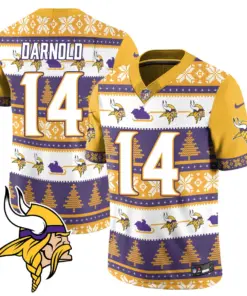 Justin Jefferson Minnesota Vikings Nike 2024 Christmas Vapor Limited Jersey - Red - Image 25