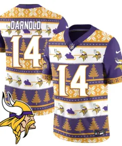 Justin Jefferson Minnesota Vikings Nike 2024 Christmas Vapor Limited Jersey - Red - Image 23