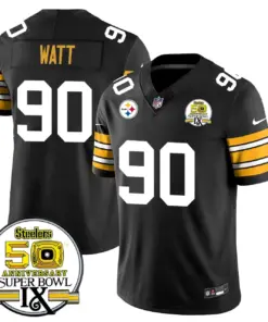 Pittsburgh Steelers Nike Throwback Super Bowl IX Stitched Jersey - Black
