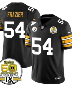 Pittsburgh Steelers Nike Throwback Super Bowl IX Stitched Jersey - Black - Image 5