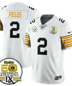 Pittsburgh Steelers Nike Throwback Super Bowl IX Stitched Jersey - Black - Image 10