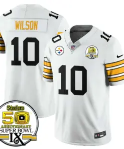 Pittsburgh Steelers Nike Throwback Super Bowl IX Stitched Jersey - Black - Image 9