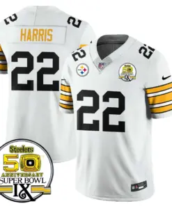 Pittsburgh Steelers Nike Throwback Super Bowl IX Stitched Jersey - Black - Image 13