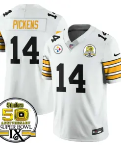 Pittsburgh Steelers Nike Throwback Super Bowl IX Stitched Jersey - Black - Image 14