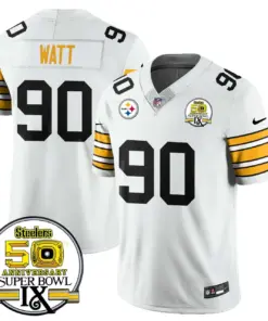 Pittsburgh Steelers Nike Throwback Super Bowl IX Stitched Jersey - Black - Image 15