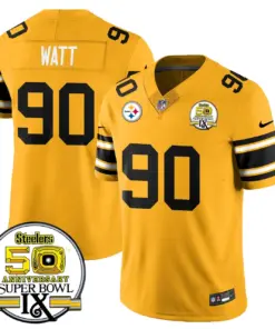 Pittsburgh Steelers Nike Throwback Super Bowl IX Stitched Jersey - Black - Image 24